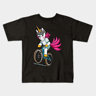 Llama Shorts Mountain Biking MTB Unicorn - Original Illustration Kids T-Shirt